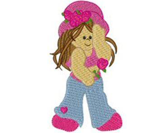 Lovely Girls Machine Embroidery Design